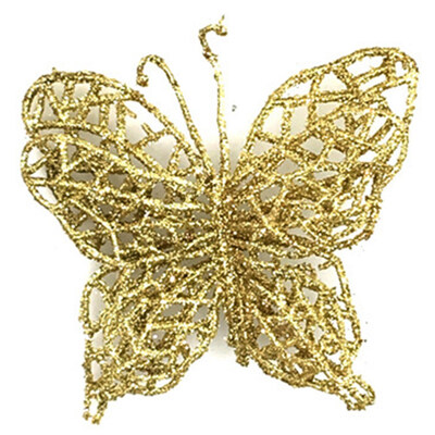 

6Pc Set Christmas Tree Hanging Butterfly Pendant Artificial Flower Fake Flower Christmas Decoration