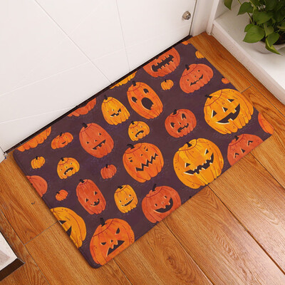 

Toponeto Halloween Home Non Slip Door Floor Mats Hall Rugs Kitchen Bathroom Carpet Decor