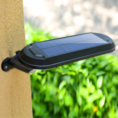 

Gobestart Waterproof Solar Power Motion Sensor Wall Mount LED Light Outdoor Garden Lamp BK