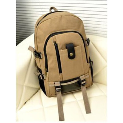 

Men Canvas Backpack Multifunction School Rucksack Vintage Satchel Shoulder Laptop Bag Travel Male Canvas Backpack