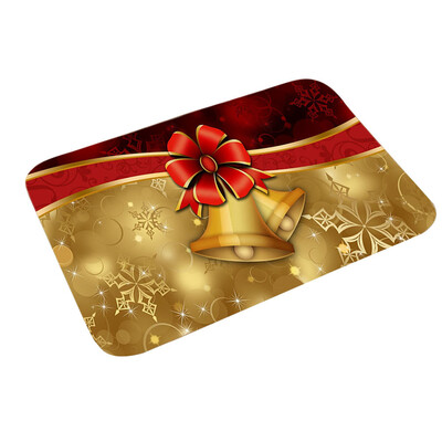 

New Fashion 10 Styles Santa Claus Christmas Flannel Door Mat Floor Mat Bathroom Home Absorbent Non-Slip