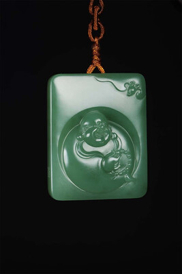 

WANYANSHAOHUA Xinjiang Hetian Biyu pendant jewelry accessories 15588-18385