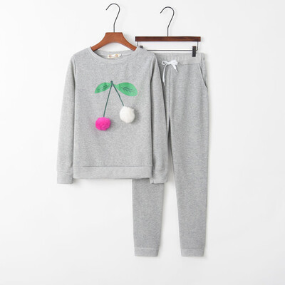 

Tailored Women Solid Color Hooded Sweatshirt&pant Tracksuit Sport Suit