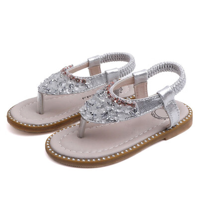 

2019 New Summer Kids Sandals Cute Rhinestone Design Sandal Girl Open Toe Princess Shoes