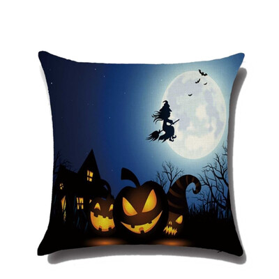 

2017 New 1Pcs Scary Hallowmas Funny Party Pillow Cover Soft Plush Pillow Home Room Office Back Throw Pillowcover Pillow