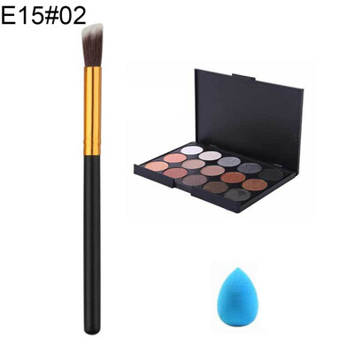 

15 Colors Spot Acne Corrector Face Concealer Cream Makeup Brush Powder Puff Set