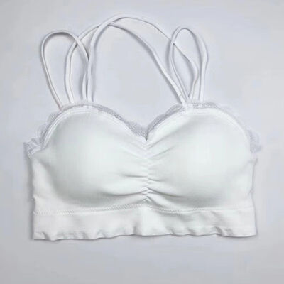 

Fashion Seamless Tube Top Breathable Fitness Bra Wrapped Chest Lace Stitching Tube Top