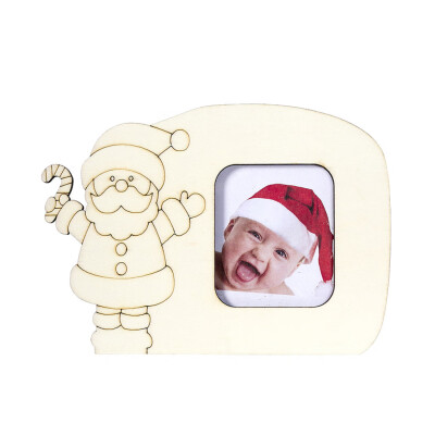 

Siaonvr New wooden Christmas Photo Frame Decorations Photo Ornament Table Decor