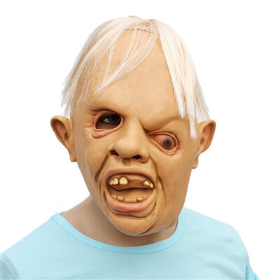 

Siaonvr Halloween Full Head Mask Latex Scary Toothy One eyed person Mask Horror Creepy