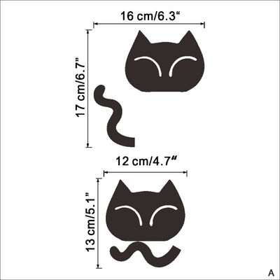 

DIY Cat Dog Switch Stickers Decals Home Decor Bedroom Living Room Panel Wall Stickers Decoration