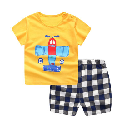 

Boys Girls Sport Suit Clothes Sets Short Sleeve Outfits Tops Shorts 2 pcs Children Clothing 0-5 Years Kids Costume