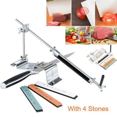 

NEW Professional Kitchen Knife Sharpener Sharpening Updated Fix Fixed Angle with 4 Stones