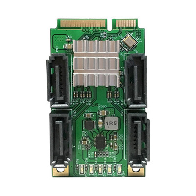 

4 Port SATA III Mini PCI-e Marvel 88SE9215 Controller Card SATA 30 Mini PCI Express SSD Adapter Card