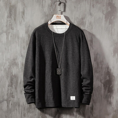

Toponeto Mens New Style Fashion Pure Long Sleeve Sanitary Clothes Large Fashion Blouse