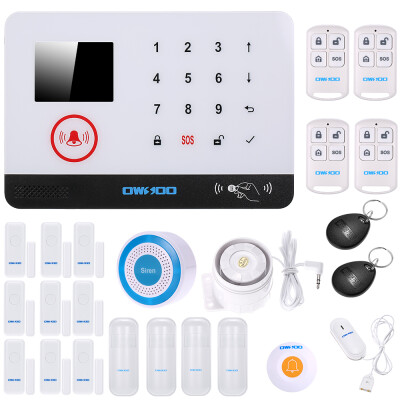 

OWSOO 433MHz Wireless Wifi Alarm Security System Water Door Sensor LCD Display Wired Siren & Wireless Siren Kit Phone App Remote C