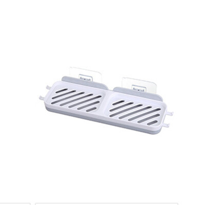 

〖Follure〗Plastic Suction Cup Soap Bathroom Shower Box Storage Tray Holder Accessories