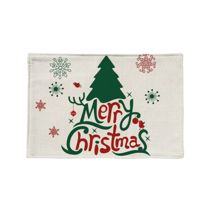 

High Quality Household Decoration Christmas Decoration Tableware Mat Cartoon Pattern Cute Coaster