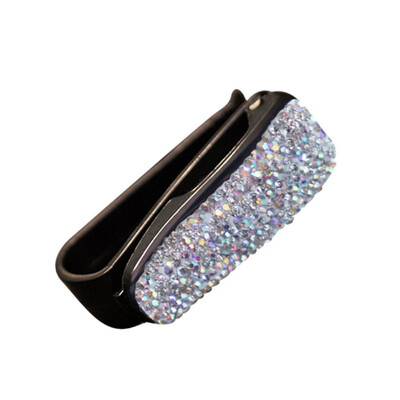 

Car Sun Visor Glasses Sunglasses Folder Ticket Receipt Card Clip Auto Fastener Clip Rhinestone Diamond Storage Holder Accessori
