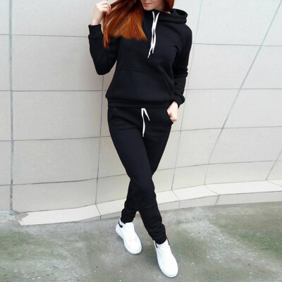 

Autumn Women Set Long Sleeve Hooded Sweatshirts Women Pullover Casual Tops And Casual Pants Women Hoodies Suit W2