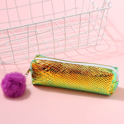 

Cute Laser Pen Bag Sequin Pencil Case Square Stationery For Girl School Supplies
