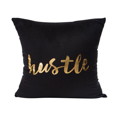 

〖Follure〗Gold Foil Printing Pillow Case Sofa Waist Throw Cushion Cover Home Decor