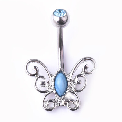 

Turquoise Five-pointed Star Heart Butterfly Belly Button Ring Navel Piercing