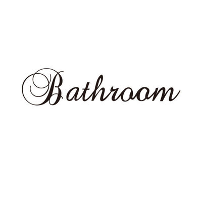 

Letter Sign Wall Stickers 5 Styles Removable Self-Adhesive Door Stickers For Bathroom Room Decoration