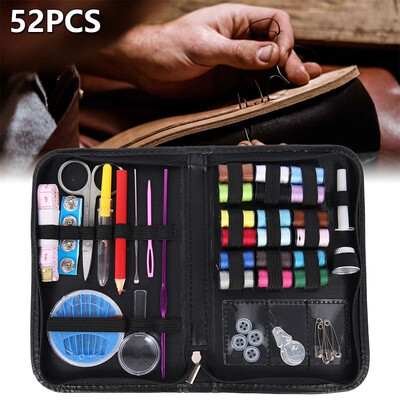 

52PCS Sewing Kit & Case Portable Repair Needle Craft Thread Scissors Kit