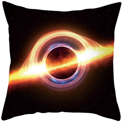 

Mysterious Universe Black Hole Cushion Cover Cotton Linen Star Black Hole Galaxy Home Deocrative Pillows Cover for Sofa Cojines