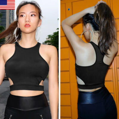 

Women Sport Seamless Racerback Bra Yoga Sexy Padded Stretch Workout Top TankUS