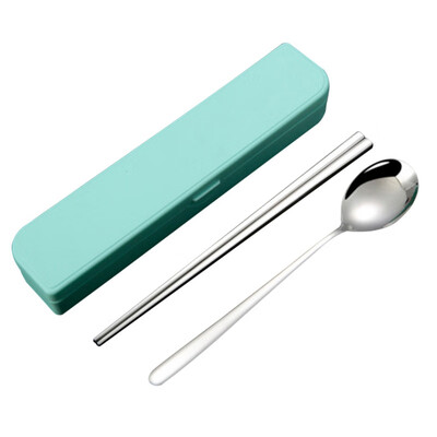 

3Pcsset Silver Stainless Steel Portable Convenient Tableware Dinnerware Travel Camping Cutlery ForkSpoonChopsticks Set