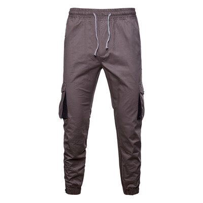 

Fashion Men Casual Pants Solid Color Drawstring Sports Pants Trousers Sweatpants