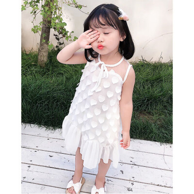 

Summer Casual Baby Girls Heart Pattern Sleeveless Dress Kids Toddler Pageant Sundress