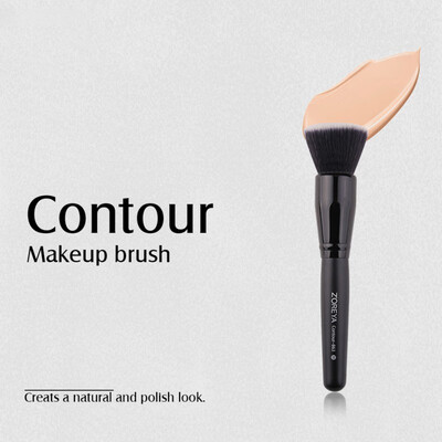 

Makeup Brushes Man-made Fiber Black Wooden Handle Contour Brush Beauty Makeup Tools