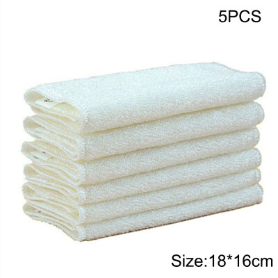 

5pcs Efficient Anti-oil Cleaning Cloths Dish Cloth Bamboo Fiber Double-layer Washing Towel Magic Kitchen Cleaning Wiping Tools