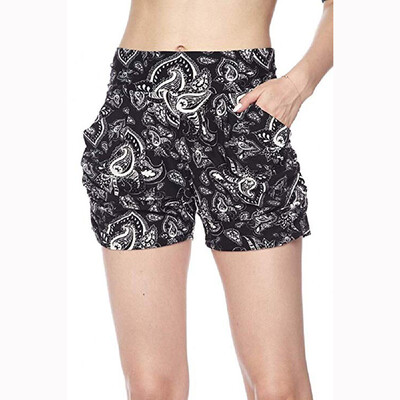 

Gobestart Women Ladies Summer Pattern Print Pocket Short Pants Trouser