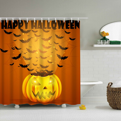 

Gobestart Fashion Happy Halloween Waterproof Polyester Fabric Shower Curtain 66 x 72inch