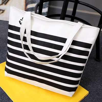 

New Simple Series Art Style Canvas Handbag Large Capacity Shopping Bag Women Single-Shoulder Bag