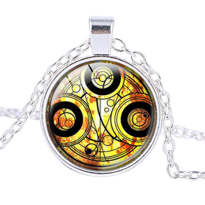 

Women Men Steampunk Time Gemstone Necklace Jewelry Sweater Chain Pendant