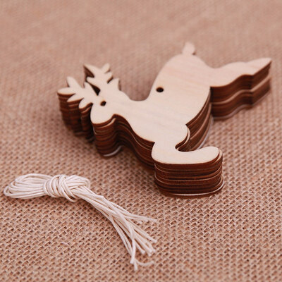 

Lot Snowflake Star Santa Claus Boots Bells Christmas Tree Hanging Wooden Ornaments Party Christmas Decorations For Home