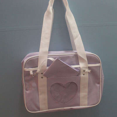 

New Arrival Transparent Love Heart Handbag Girl Women Sweet Candy Color Travel Handbag With Key Coin Purse Large Shoulder Bag