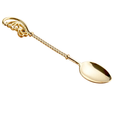 

1 pcs Vintage Alloy Coffee Ice Cream Tea Spoon Retro Style Feather Handle Stick Dessert Spoons Sugar Measuring Tool