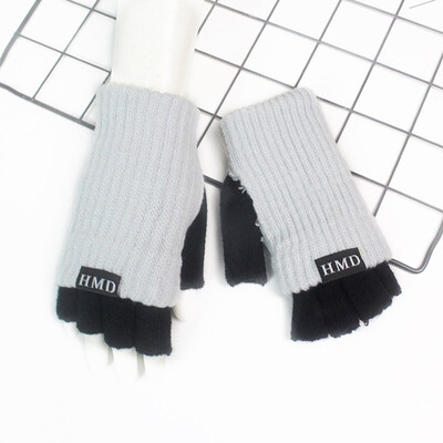 

New Fashion Women Winter Warm Knitted Crochet Gloves Long Fingerless Arm Warmers Gloves Mittens Double Warm Student Gloves