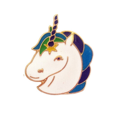 

Newest New Cartoon Unicorn Cute Metal Enamel Brooches Pins Badge Fashion Charming Horse Jewelry for Women Gift