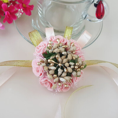 

Creative Artificial Wrist Flower Bridesmaid Sisters Hand Flowers Artificial Bride Flowers Wedding Decoration Flower