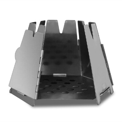 

Mini Folding Stainlesss Steel Hexagon Wood Stove Portable Outdoor Camping Backpacking Cooking Stove