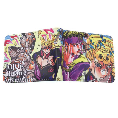 

Christ For Givek JoJos Bizarre Adventure Wallet Coin Bag Multifunctional Leather Bifold Purse Cartoon Printing