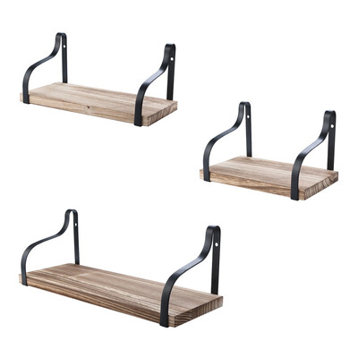 

Gobestart Floating Shelves Wall Mounted Set Of 3 Rustic Wood Wall Storage Shelves Bedroom