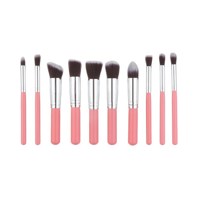 

Gobestart 10 pcsWooden Foundation Cosmetic Eyebrow Eyeshadow Brush Makeup Brush Sets Tool