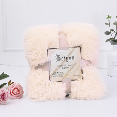 

Toponeto Large Soft Warm Shaggy Faux Fur Throw Blanket Sofa Double King Bed Blanket